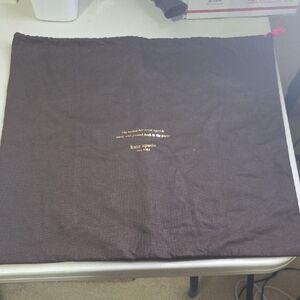 kate spade Brown dust bag with gold logo and pink drawstring